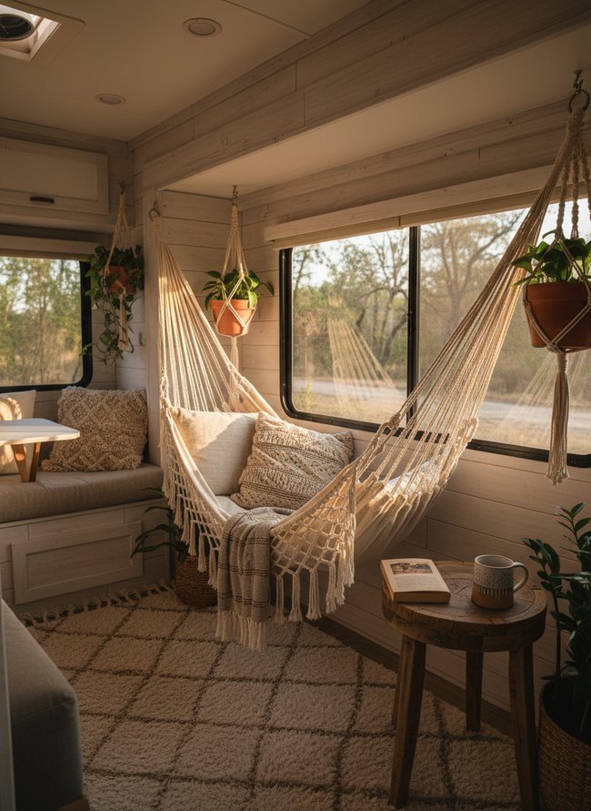Woven Macrame Hammock Net