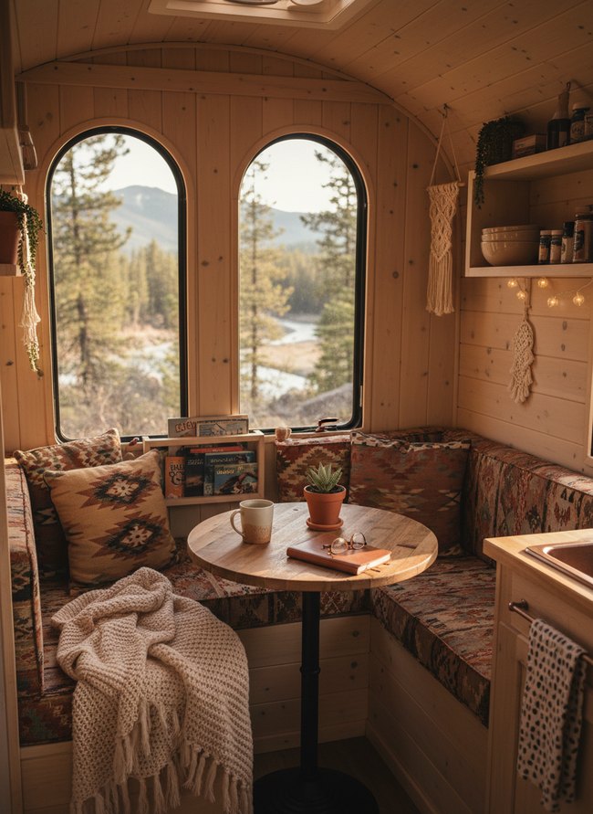 Cozy Bohemian Interior Camper