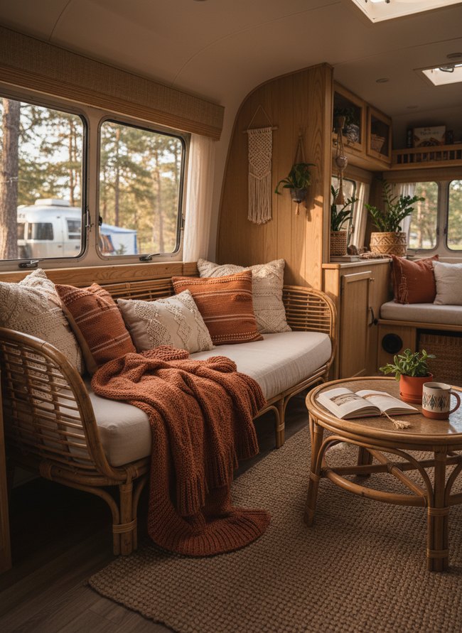 Bohemian Rattan RV Lounge