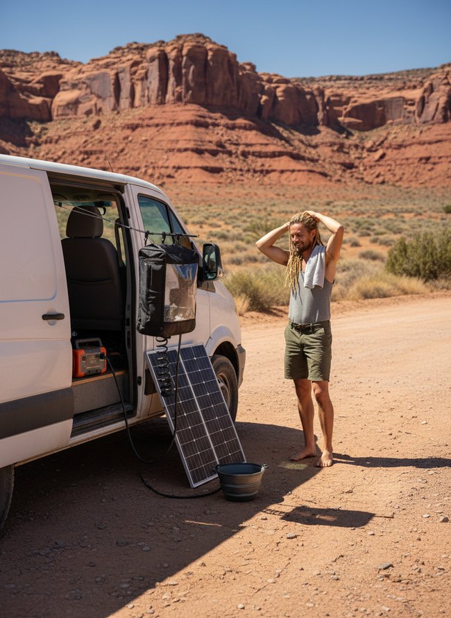 Portable Solar Shower System