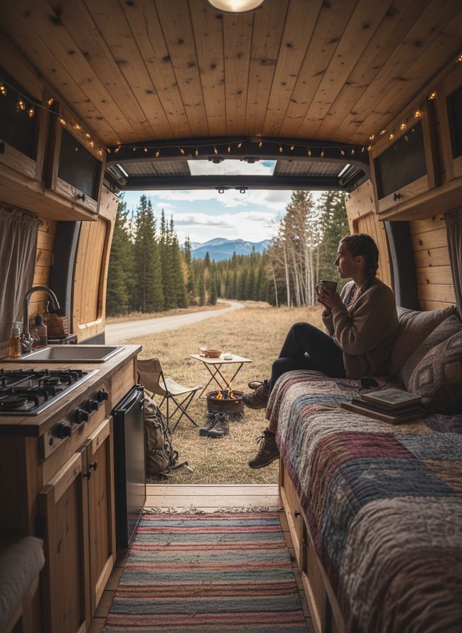 Cozy Rustic Camper Conversion