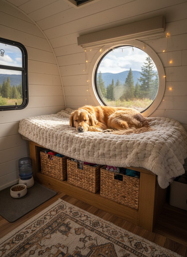 Plush Elevated Pet Berth