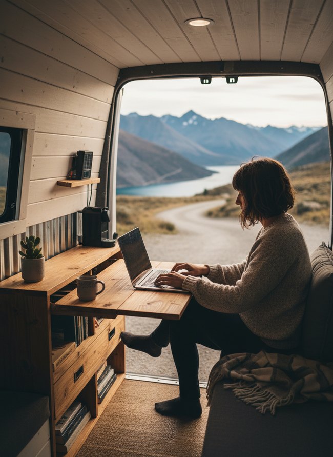 Fold-Out Desk Conversion