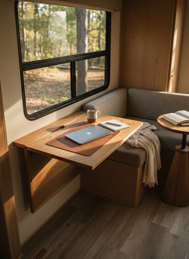 Fold-Down Desk Workstation