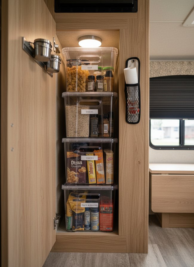 Vertical Stacked Pantry Bins