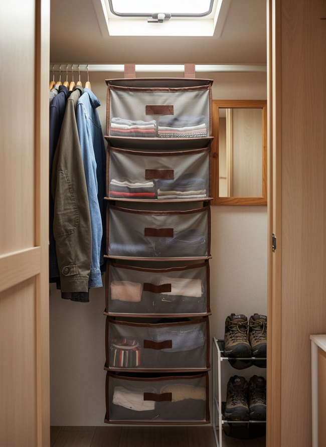 Compact Hanging Wardrobe Organizer
