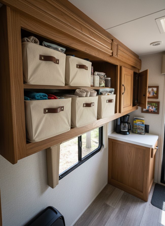 Overhead Cabinet Storage Bins