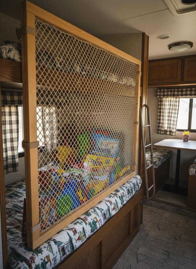 Foldaway Bunk Netting Storage