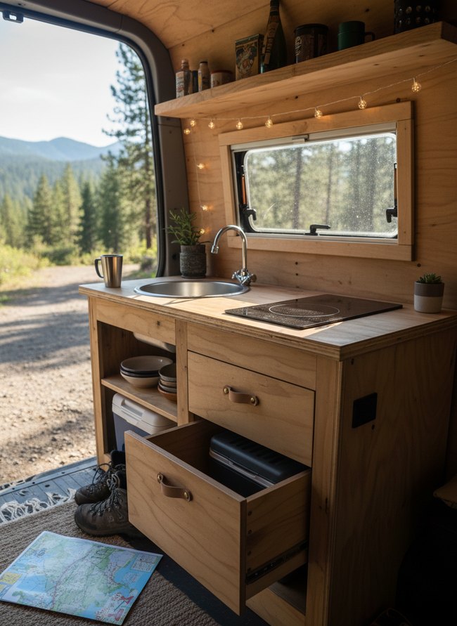 Compact Kitchenette Layout