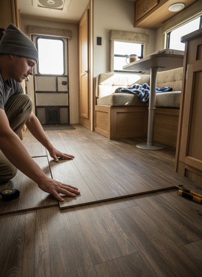 Classic Wood Plank Installation