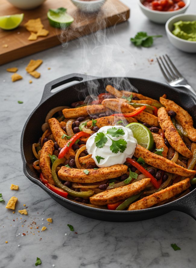 Skillet Chicken Fajita Bowl