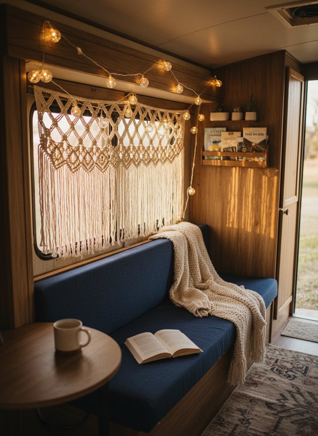 Soft Macrame String Drape