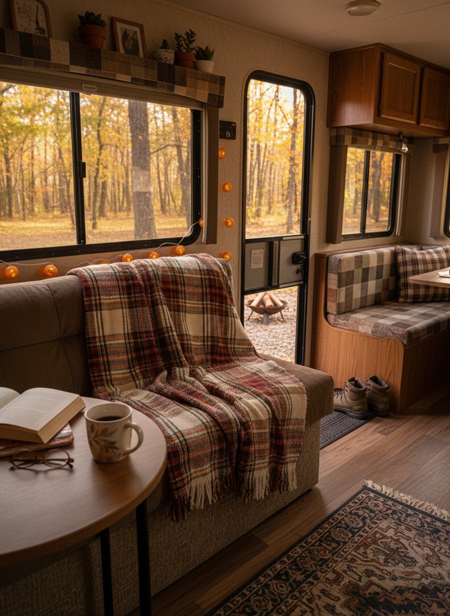 Cozy Plaid Camper Throw