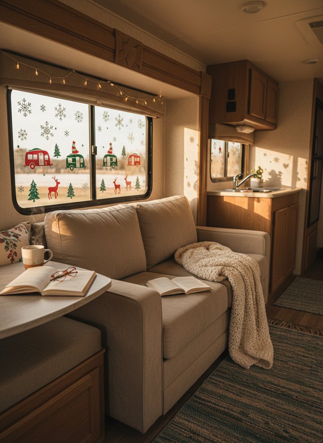 Festive RV Window Clings