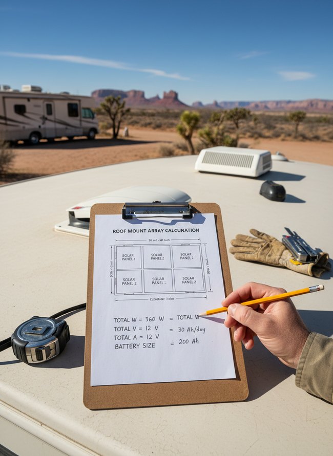 Roof Mount Array Calculation