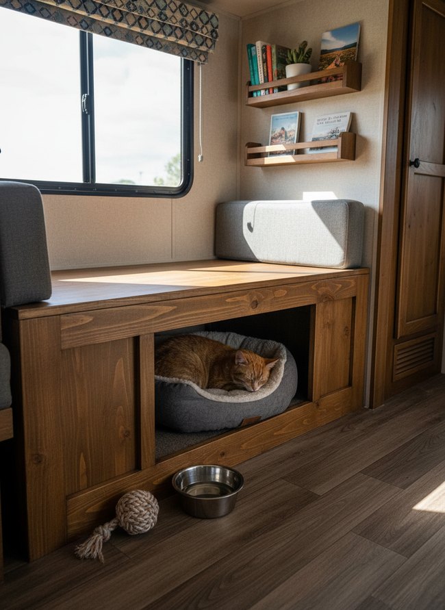 Under-Bench Pet Den