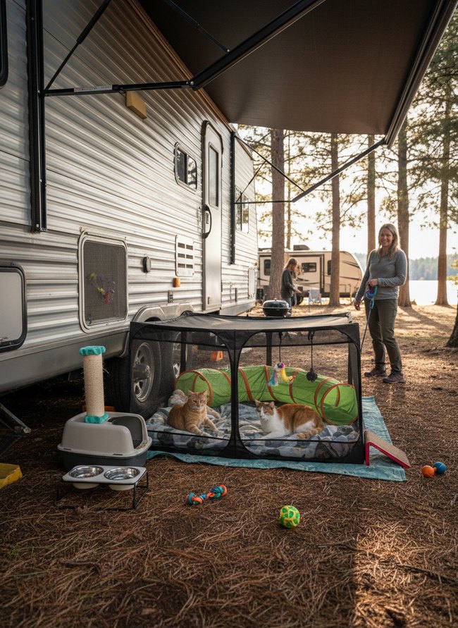 Feline Friendly RV Setup