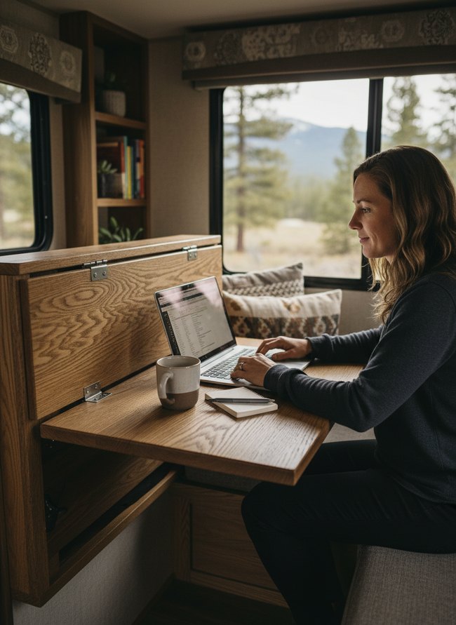 Fold-Down Desk Integration