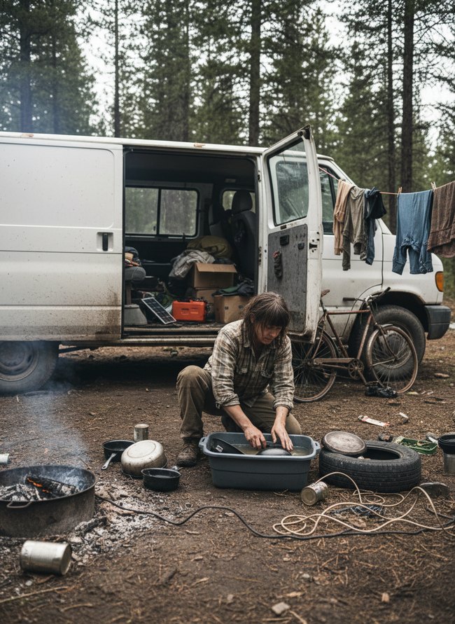 Grimy Campsite Chores
