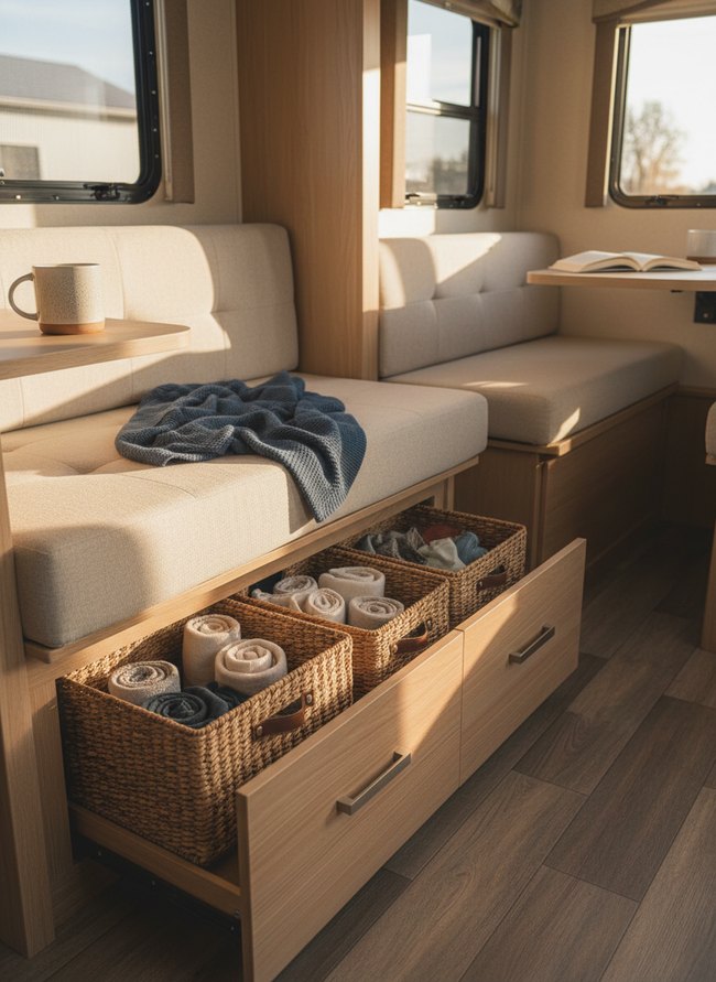 Under-Bench Storage Bins