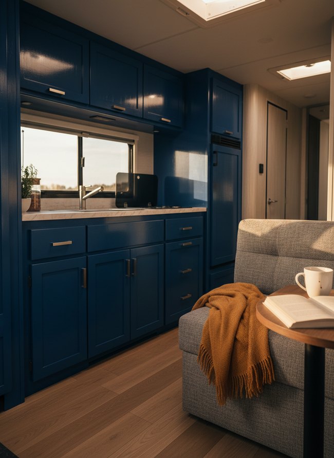High-Gloss RV Cabinet Finish