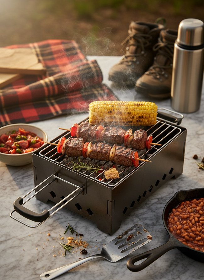 Foldable Charcoal RV Grill
