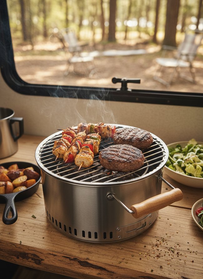 Portable Smokeless Grilling