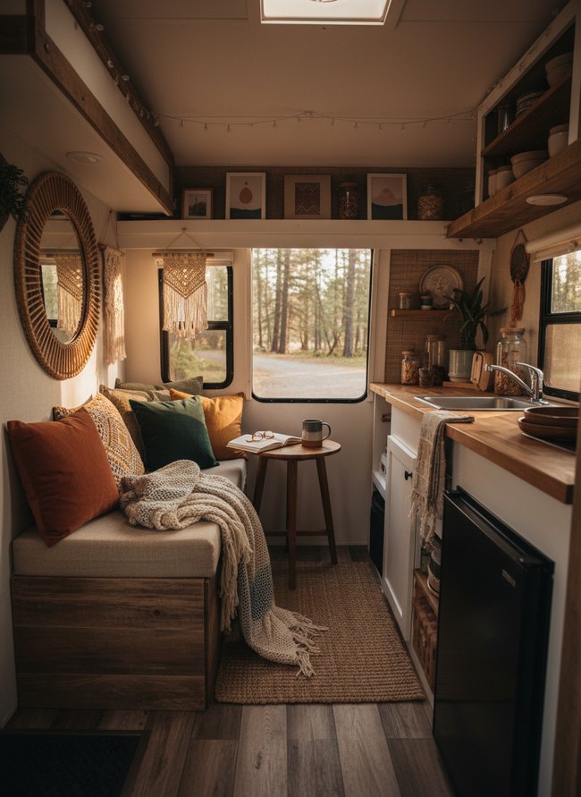 Bohemian Compact RV Setup