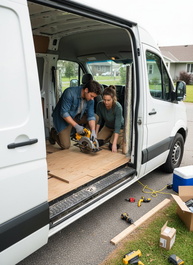 Subfloor And Flooring Laying