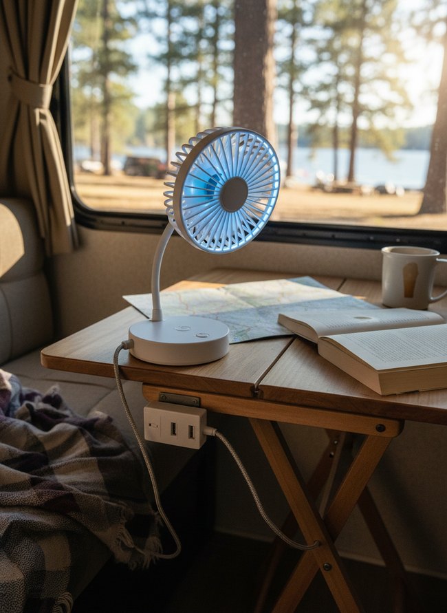 Portable USB Fan Light
