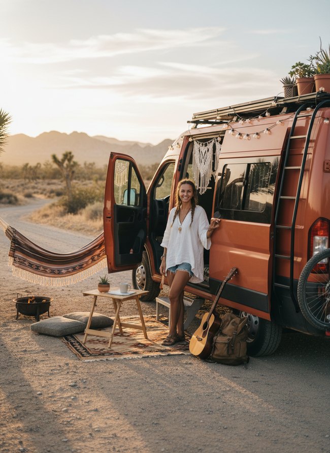 Boho Chic Van Dwelling