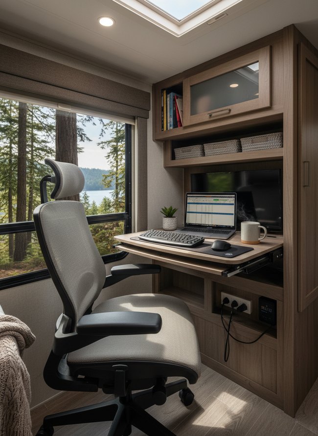 Ergonomic RV Chair Setup