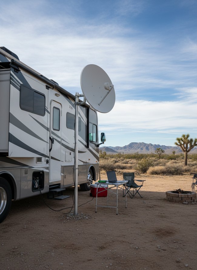 Deployed Starlink Dish