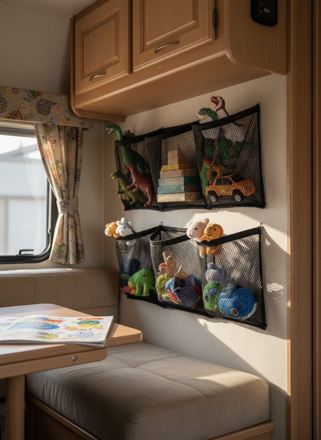 Wall-Mounted Mesh Pockets