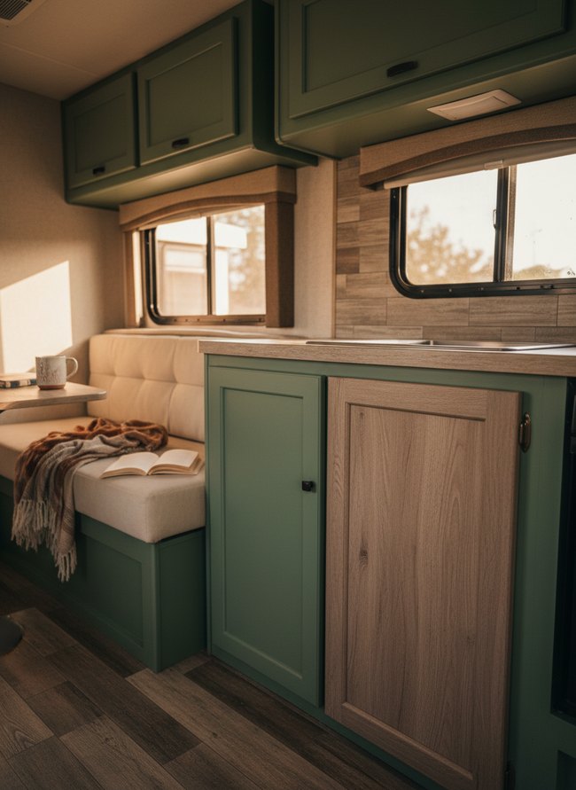 Matte Finish Painted Cabinets