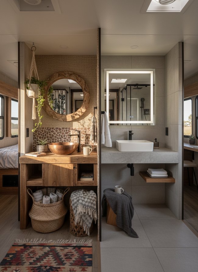 Sleek Modern RV Bathroom