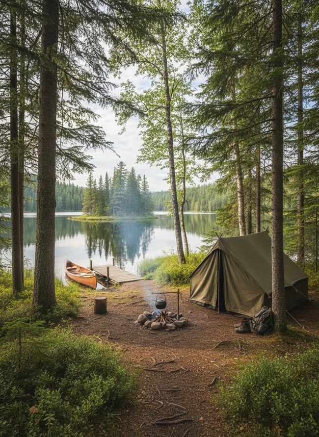 Forest Lake Island Escape