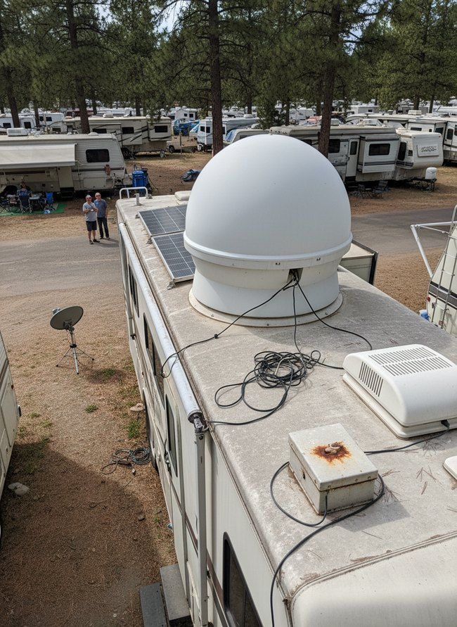 Bulky RV Satellite Dish