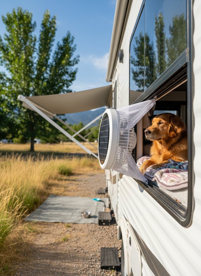 Solar-Powered Cooling Fan
