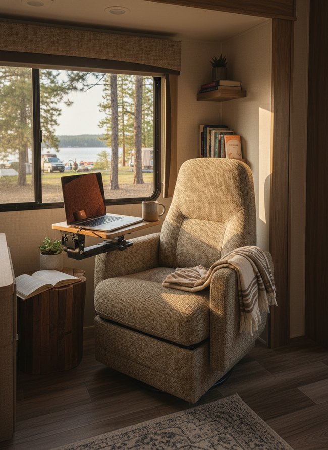 Swivel Seat Laptop Station