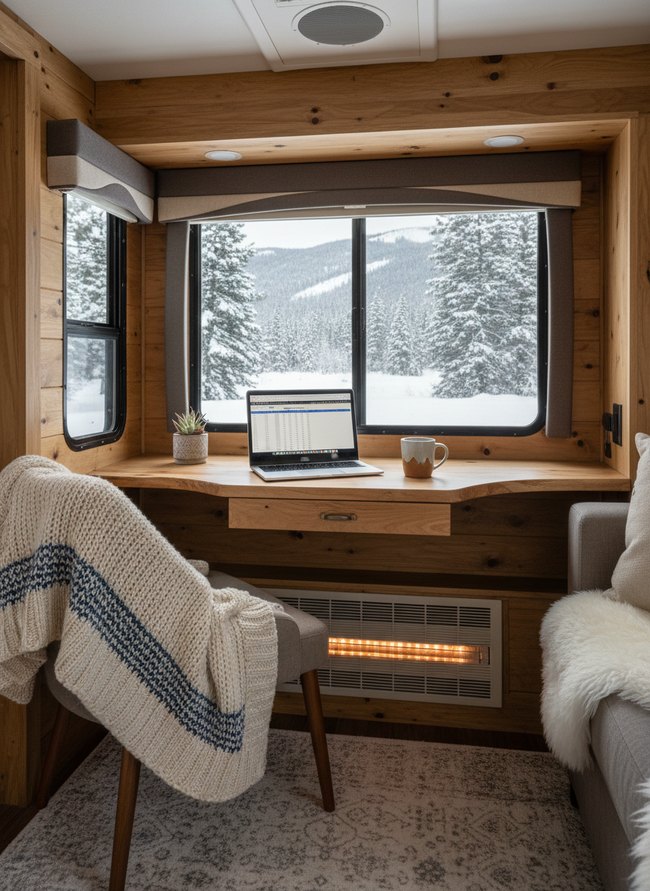Cozy Cabin Office Nook