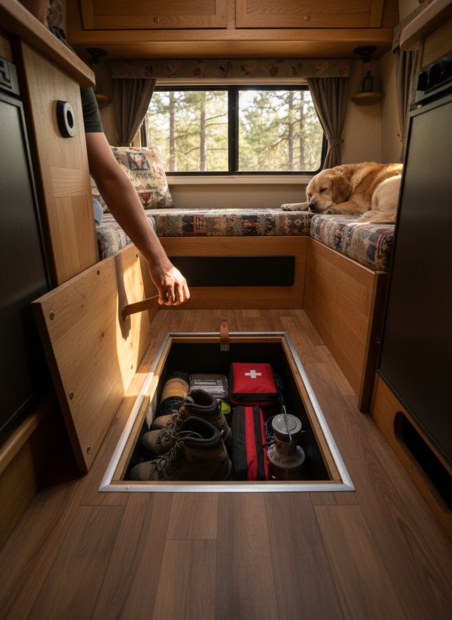 Hidden Floor Cubby