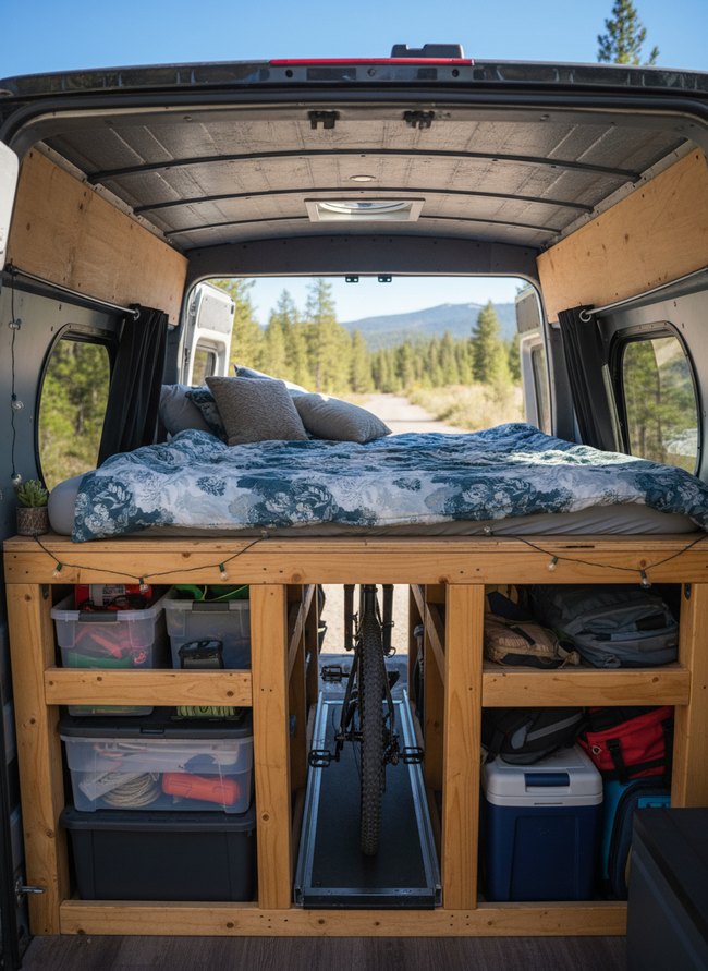 Elevated Fixed Storage Bed