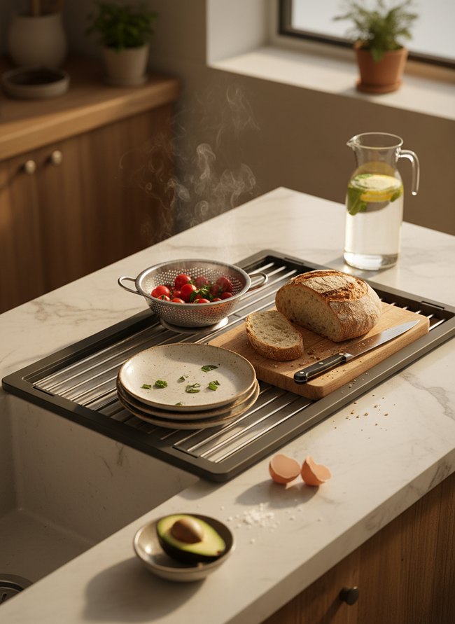 Space-Saving Dish Drying Rack