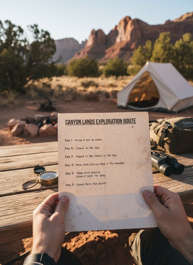 Canyon Lands Exploration Route