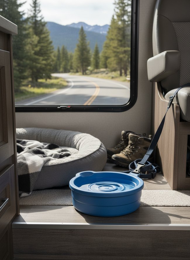 No-Spill Travel Water Bowl