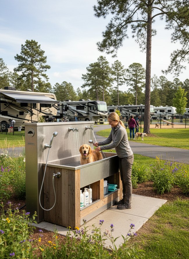 RV Pet Wash Station