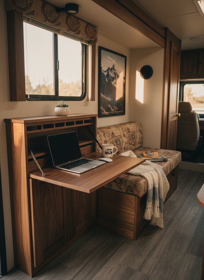 Compact Wall-Mounted Bureau