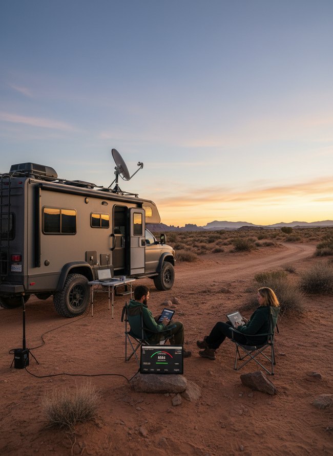 Satellite Internet Camper