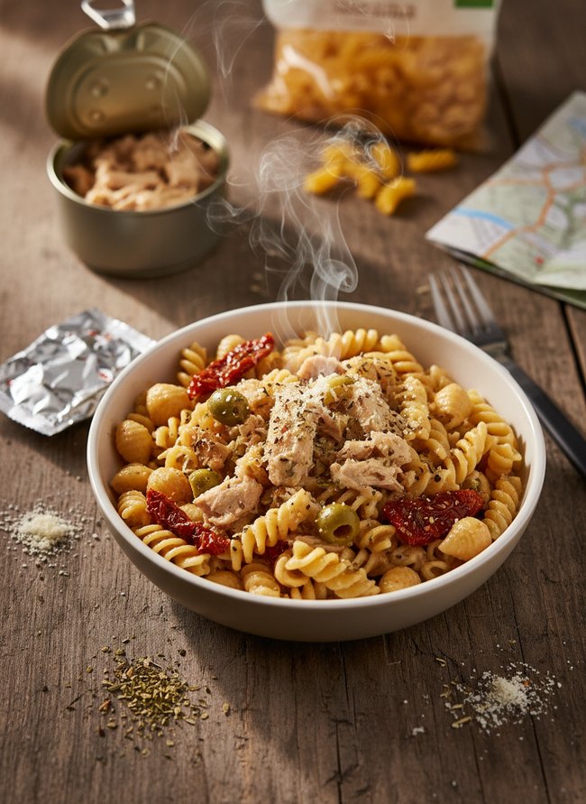 Canned Chicken Pasta Toss